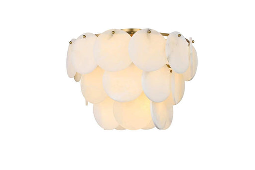 Charlotte 12 Light Flush Mount Satin Gold