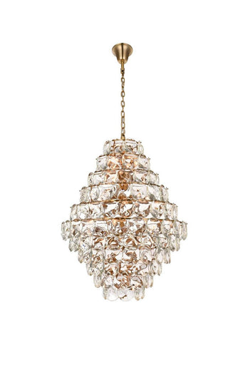 Charlotte 66 Light Chandelier Satin Gold