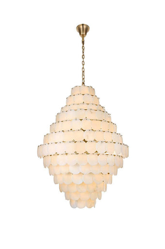 Charlotte 90 Light Chandelier Satin Gold
