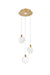 Elegant Lighting - 1012D12SG-01CR - LED Pendant - Avery - Satin Gold