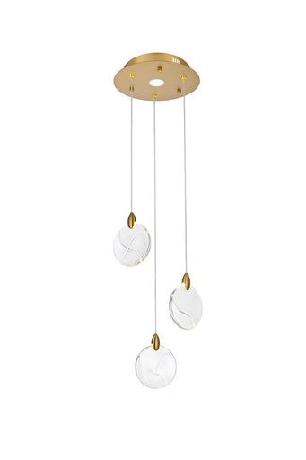Avery LED Pendant Satin Gold