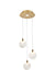 Elegant Lighting - 1012D12SG-11ST - LED Pendant - Avery - Satin Gold