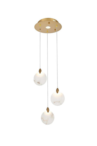 Avery LED Pendant Satin Gold