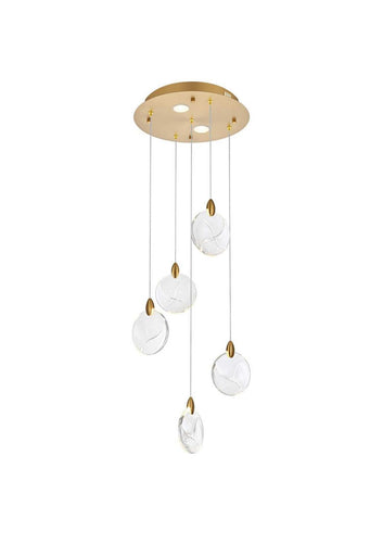 Avery LED Pendant Satin Gold
