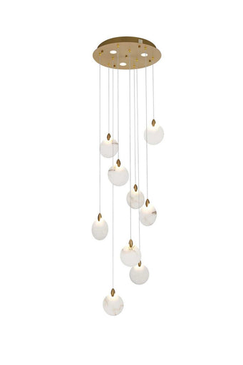 Avery LED Pendant Satin Gold