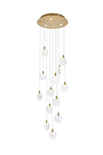 Avery LED Pendant Satin Gold