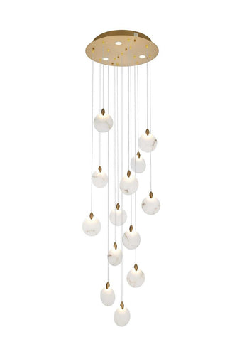 Avery LED Pendant Satin Gold