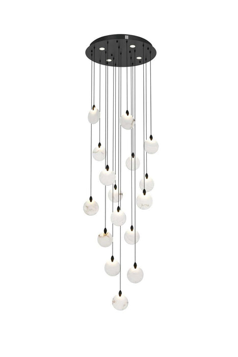 Elegant Lighting - 1012D28BK-11ST - LED Pendant - Avery - Black
