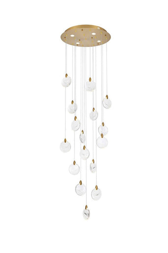 Avery LED Pendant Satin Gold