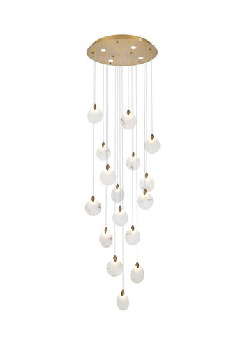 Avery LED Pendant Satin Gold