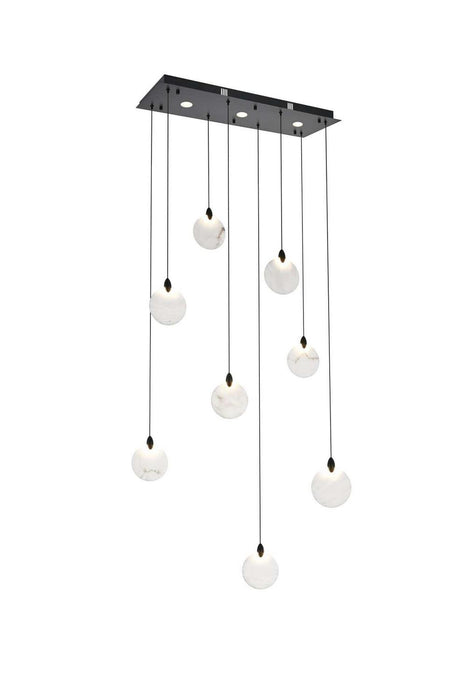 Elegant Lighting - 1012D36BK-11ST - LED Pendant - Avery - Black