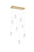Elegant Lighting - 1012D36SG-01CR - LED Pendant - Avery - Satin Gold