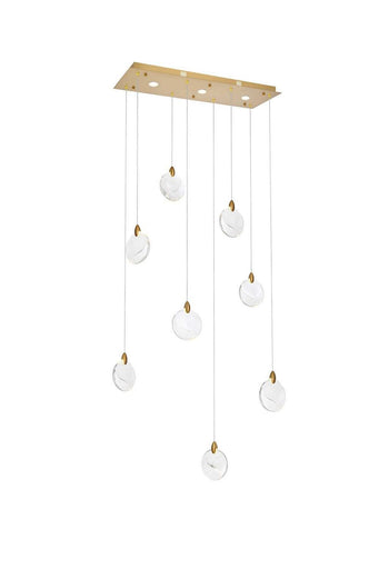 Avery LED Pendant Satin Gold
