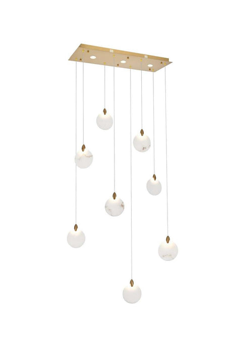 Elegant Lighting - 1012D36SG-11ST - LED Pendant - Avery - Satin Gold