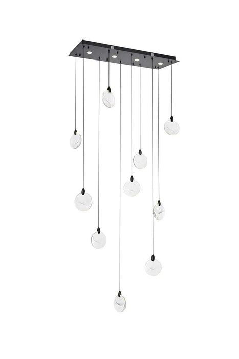 Elegant Lighting - 1012D42BK-01CR - LED Pendant - Avery - Black