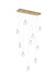Elegant Lighting - 1012D42SG-01CR - LED Pendant - Avery - Satin Gold