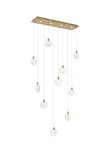 Avery LED Pendant Satin Gold