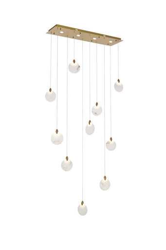 Avery LED Pendant Satin Gold