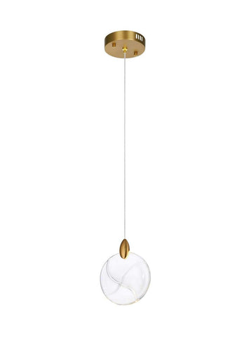 Avery LED Pendant Satin Gold