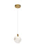 Elegant Lighting - 1012D6SG-11ST - LED Pendant - Avery - Satin Gold