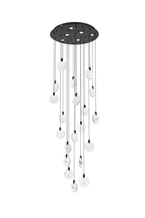 Elegant Lighting - 1012G32BK-01CR - LED Chandelier - Avery - Black