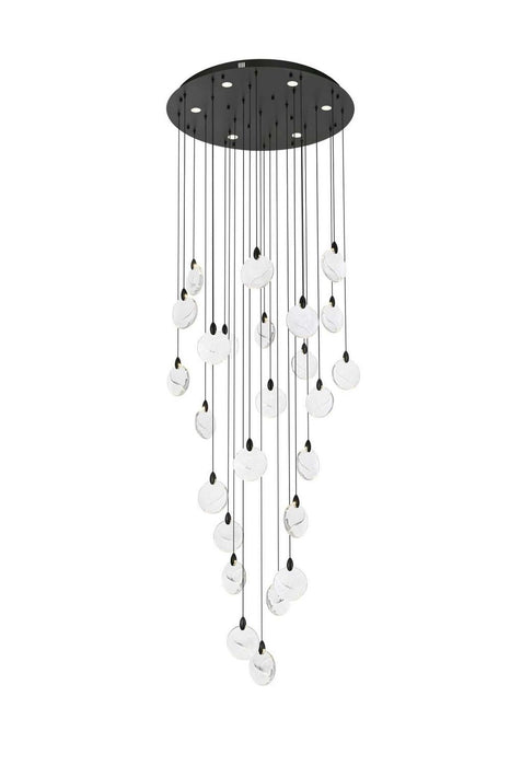 Elegant Lighting - 1012G36BK-01CR - LED Chandelier - Avery - Black