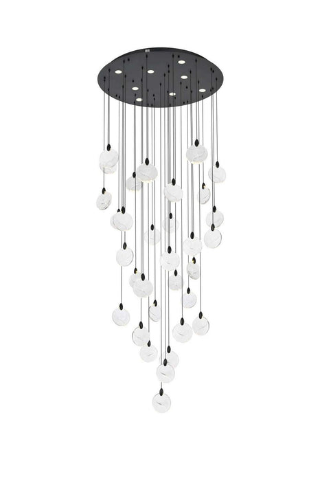 Elegant Lighting - 1012G42BK-01CR - LED Chandelier - Avery - Black