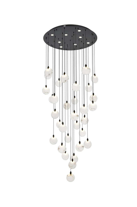 Elegant Lighting - 1012G42BK-11ST - LED Chandelier - Avery - Black