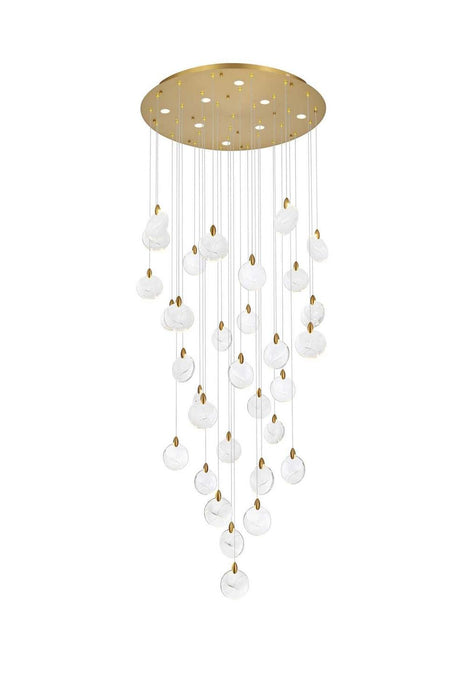 Elegant Lighting - 1012G42SG-01CR - LED Chandelier - Avery - Satin Gold
