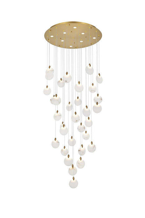 Elegant Lighting - 1012G42SG-11ST - LED Chandelier - Avery - Satin Gold
