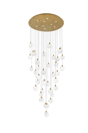 Avery LED Chandelier Satin Gold