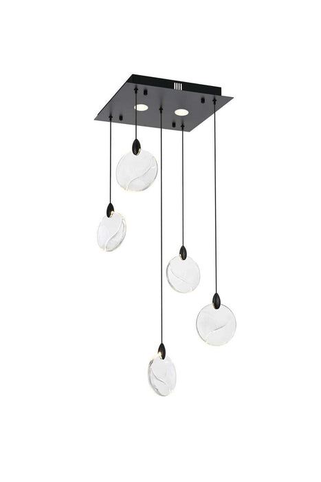 Elegant Lighting - 1012S16BK-01CR - LED Pendant - Avery - Black