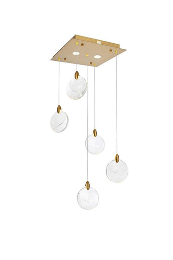 Avery LED Pendant Satin Gold