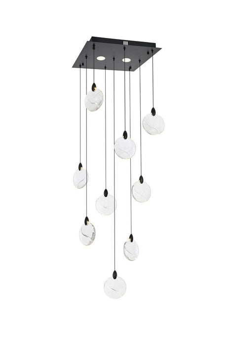 Elegant Lighting - 1012S20BK-01CR - LED Pendant - Avery - Black