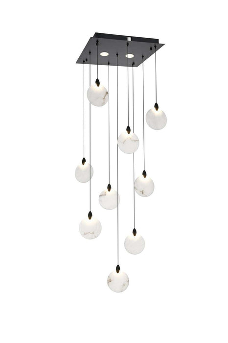 Elegant Lighting - 1012S20BK-11ST - LED Pendant - Avery - Black