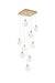 Elegant Lighting - 1012S20SG-01CR - LED Pendant - Avery - Satin Gold