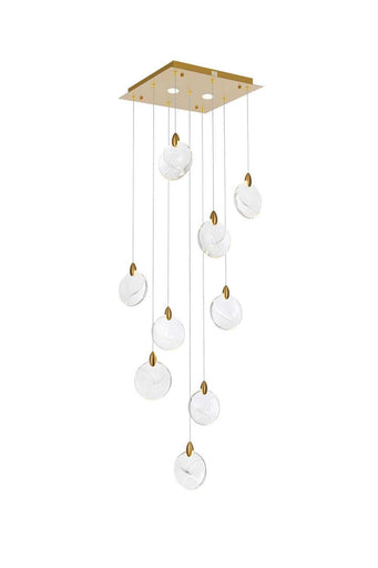Avery LED Pendant Satin Gold