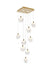Elegant Lighting - 1012S20SG-11ST - LED Pendant - Avery - Satin Gold