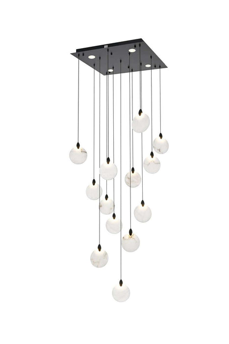 Elegant Lighting - 1012S26BK-11ST - LED Pendant - Avery - Black