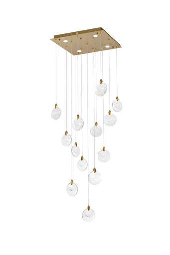 Avery LED Pendant Satin Gold