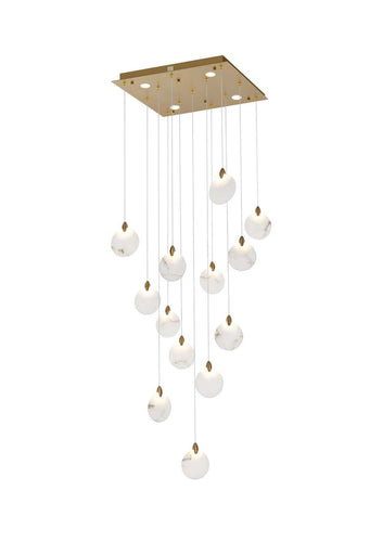Avery LED Pendant Satin Gold
