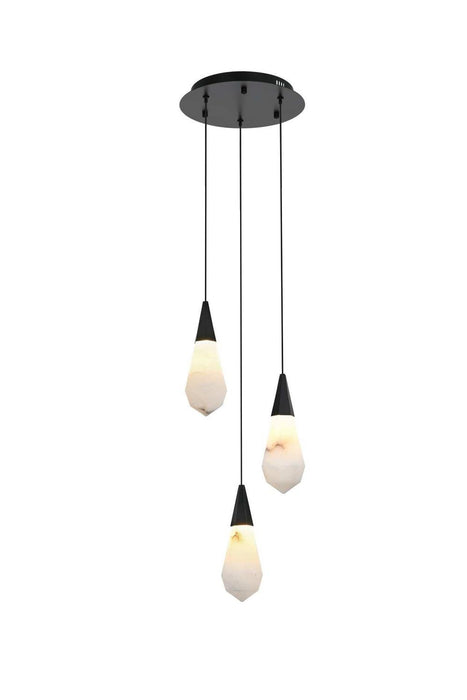 Elegant Lighting - 1013D12BK-22ST - LED Pendant - Amora - Black