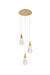 Elegant Lighting - 1013D12SG-02CR - LED Pendant - Amora - Satin Gold