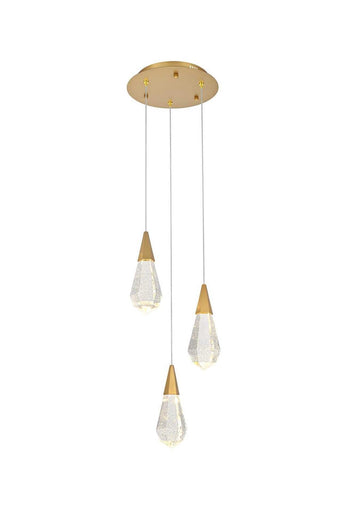 Amora LED Pendant Satin Gold