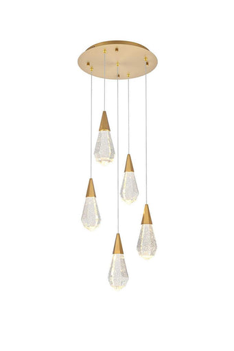 Amora LED Pendant Satin Gold