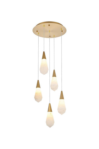 Amora LED Pendant Satin Gold