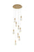 Elegant Lighting - 1013D20SG-02CR - LED Pendant - Amora - Satin Gold