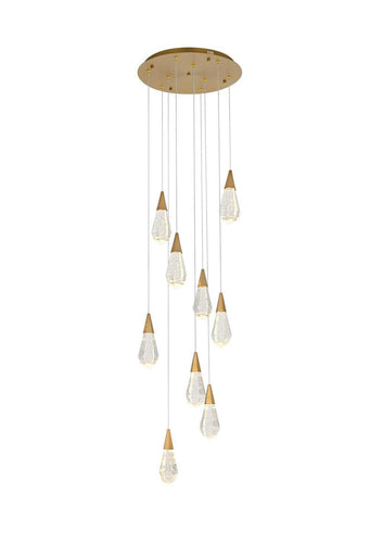 Amora LED Pendant Satin Gold