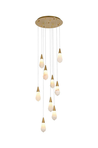Amora LED Pendant Satin Gold