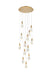 Elegant Lighting - 1013D24SG-02CR - LED Pendant - Amora - Satin Gold